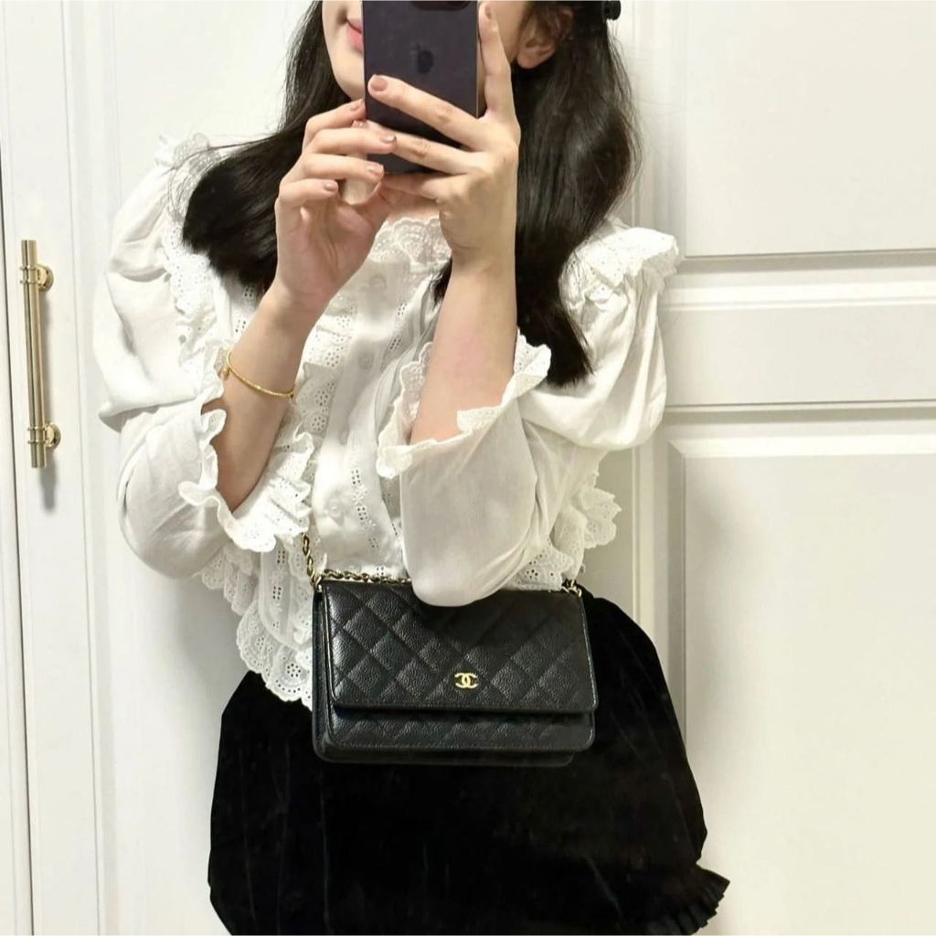 10098 C Wallet On Chain Caviar ((แถมกล่อง+BubbleWrap))