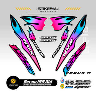 สติกเกอร์ AEROX 155 VVA MOTIF 60 OLD 155 VVA AEROX STICKER Unique AEROX 155 VVA STICKER AEROX 155 VVA STICKER STOCK DECAL LIST POLET Stickerkudecall