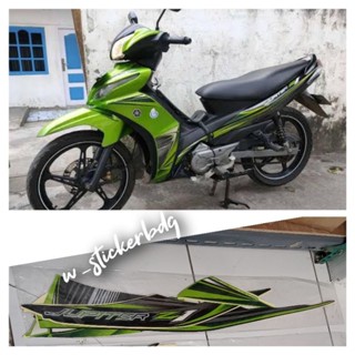 สติกเกอร์ลายทาง สีเขียว สําหรับ Yamaha Jupiter Z1 2012