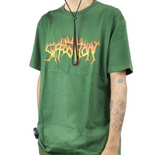 เสื้อยืด SUFFOCATION - โลโก้ไฟร์ สีเขียว