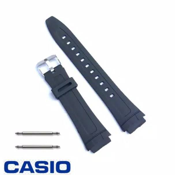 Hitam สายนาฬิกา Casio AW-80 AW-81 AW-82 AW80 AW81 AW82 สีดําฟรี 2 ปากกา Casio AW 80 AW 81 AW 82 สาย