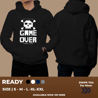 เสื้อกันหนาว มีฮู้ด ลาย GAME OVER Is Really Cool | เสื้อกันหนาว มีฮู้ด สําหรับผู้ชาย