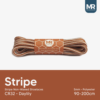 Mr Shoelaces CR32 เชือกผูกรองเท้า ทรงกลม ลาย Daylily ขนาด 5-6 มม. 80 ซม. 90 ซม. 100 ซม. 120 ซม. 150 ซม. 200 ซม.