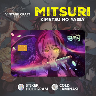 สติกเกอร์การ์ด ATM Mitsuri Anime Kimetsu No Yaiba Demon Slayer Hologram สําหรับติดตกแต่ง