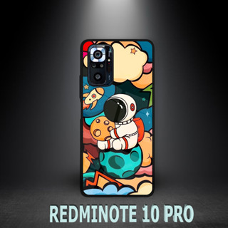 [MT08] เคสแวววาว กลิตเตอร์ สําหรับ XIAOMI REDMI NOTE 10 PRO | เคส Hp เคลือบเงา | ลวดลายนักบินอวกาศ