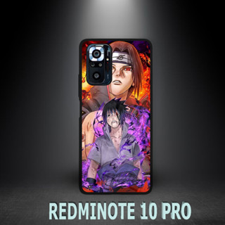 [MT27] เคสแวววาว กลิตเตอร์ สําหรับ XIAOMI REDMI NOTE 10 PRO | เคส Hp เคลือบเงา | ลวดลายซาสึเกะ