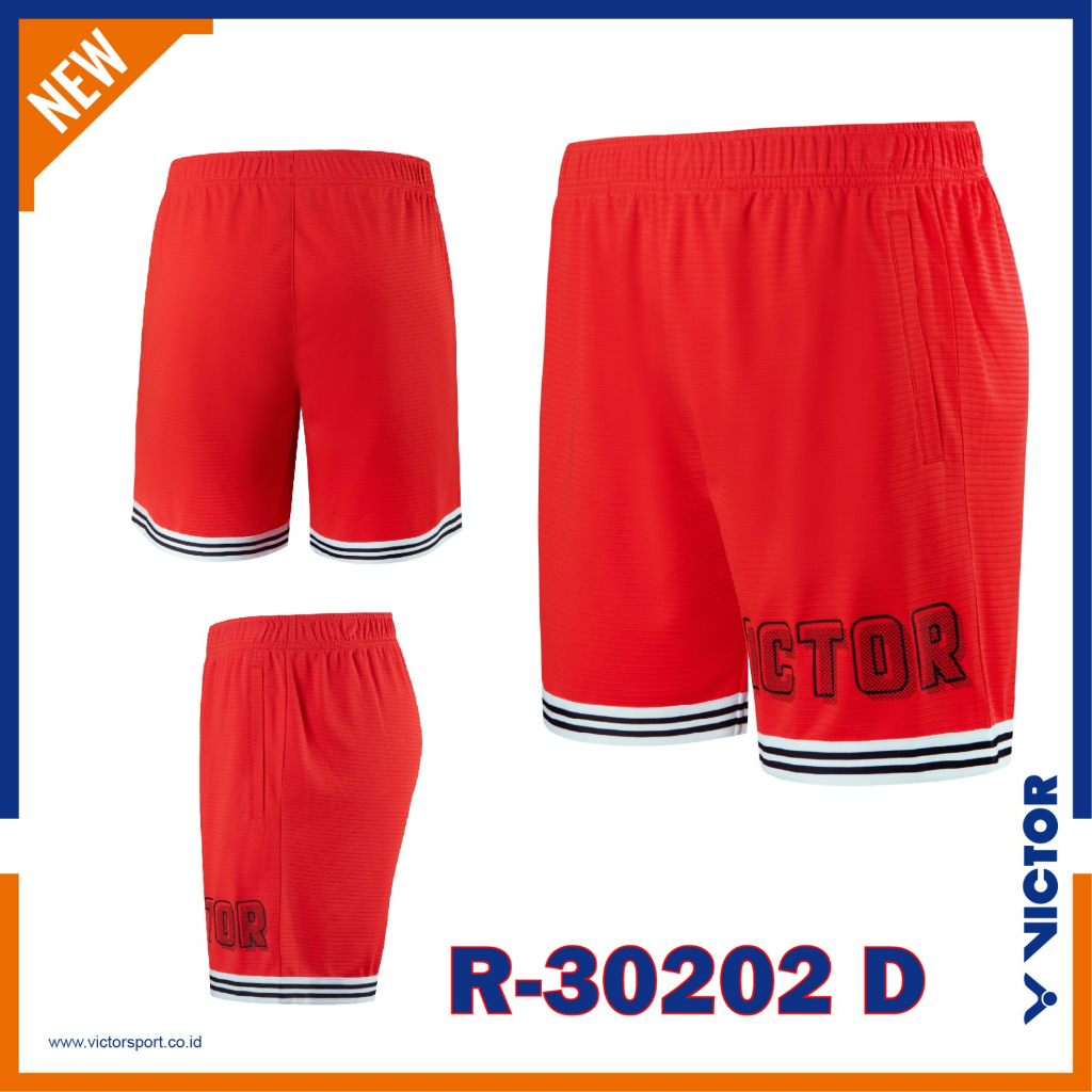 Victor R30202 D BADMINTON TROUSERS / VICTOR R 30202 RED TROUSERS