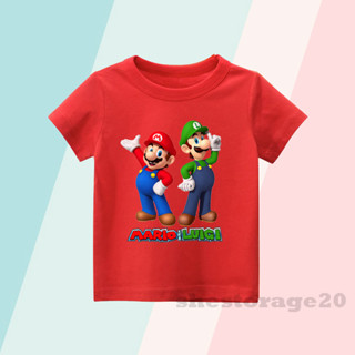 เสื้อยืด พิมพ์ลาย MARIO LUIGI SUPER MARIO BROS MARIO LUIGI สําหรับเด็กผู้ชาย และเด็กผู้หญิง