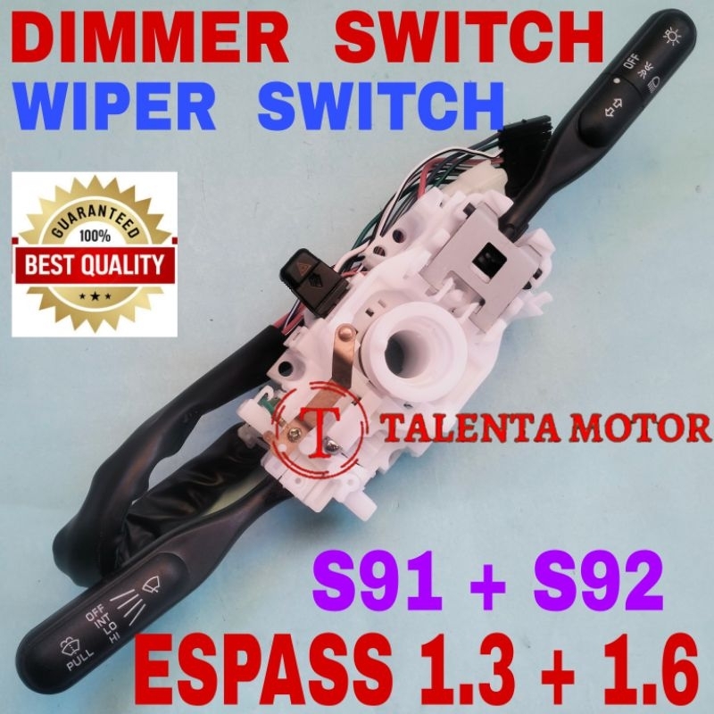 การรับประกัน DIMMER + WIPER SWITCH ESPASS 1.3 + 1.6 S91 S92 DIM MAIN COMBINATION TURN SIGNAL SWITCH