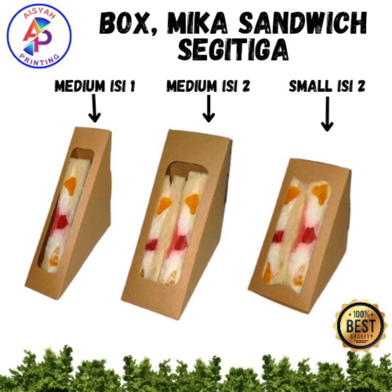 บรรจุภัณฑ์ / กล่อง SANDWICH KRAFT PAPER LAMINATED / MIKA SANDWICH FRUIT ANDO / MIKA TRIANGLE / MIKA 