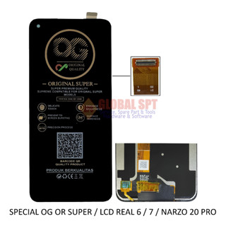 Og ORI SUPER/LCD ทัชสกรีน REALME 6/7/NARZO 20 PRO