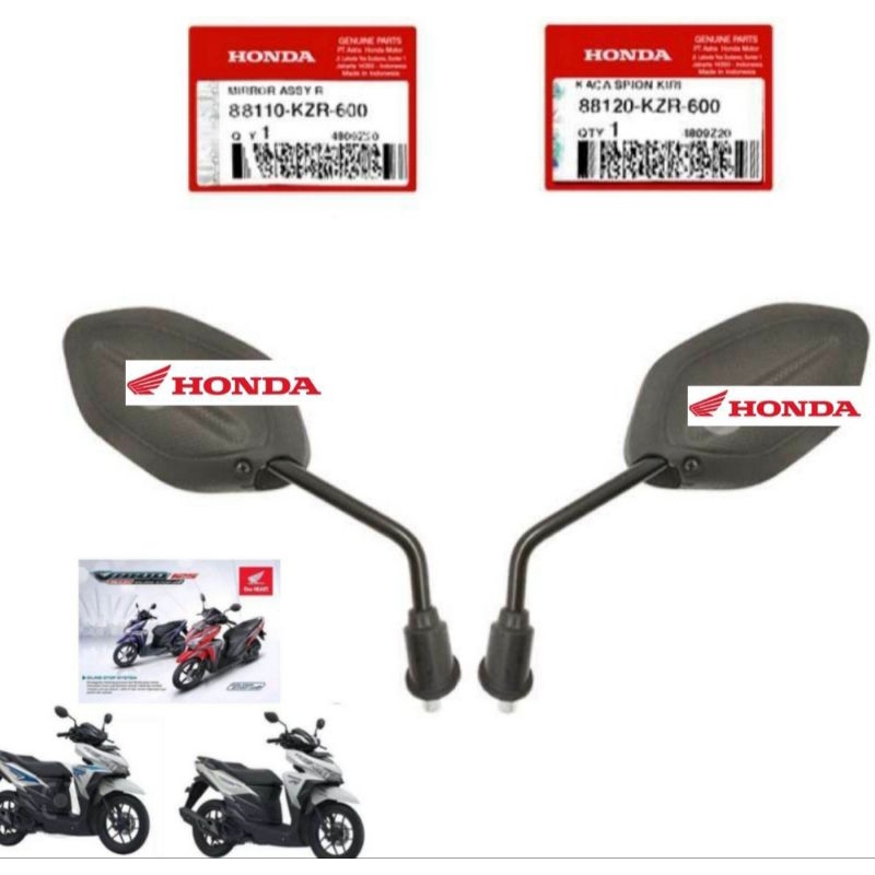 RIGHT และซ้ายกระจกกระจกกระจกด้านข้าง 125 /150 88110 /88120-KZR-600 ORIGINAL HONDA AM