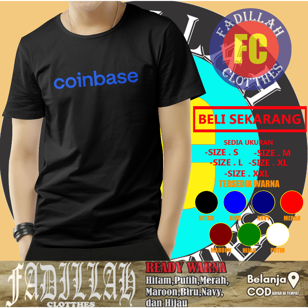 เสื้อยืด Coinbase โลโก้ Distro เสื้อผ้า