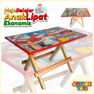 Meja Belajar Lipat Kayu Ekonomis Portable Mudah Dibawa Gambar Karakter Cocok Untuk Anak Dan Dewasa Untuk Menulis Alas Makan Kamar Kost Tatakan Laptop Murah