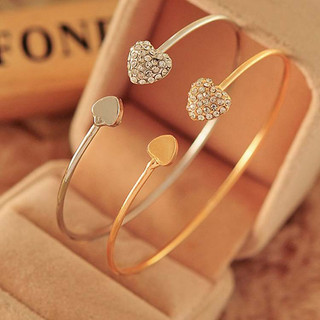 COD Gelang Aksesoris Tangan Cantik Murah Gelang Hati Aksen Kristal Berlian Wanita KIARA JEWELRY