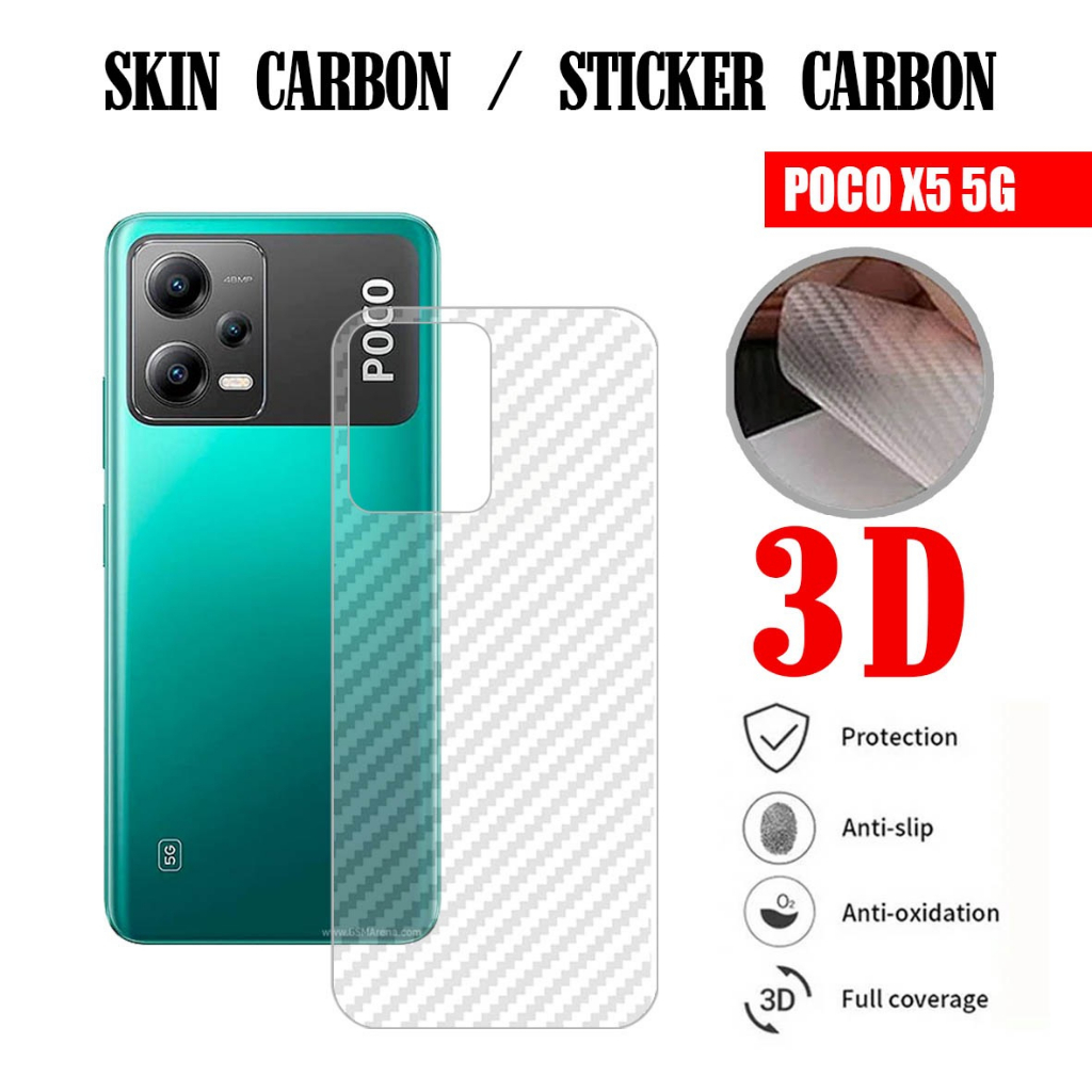 Skin Carbon / Skin Diamond Poco X5 5G Skin Carbon 3D Anti-scratch Back Skin Diamond Poco X5 5G
