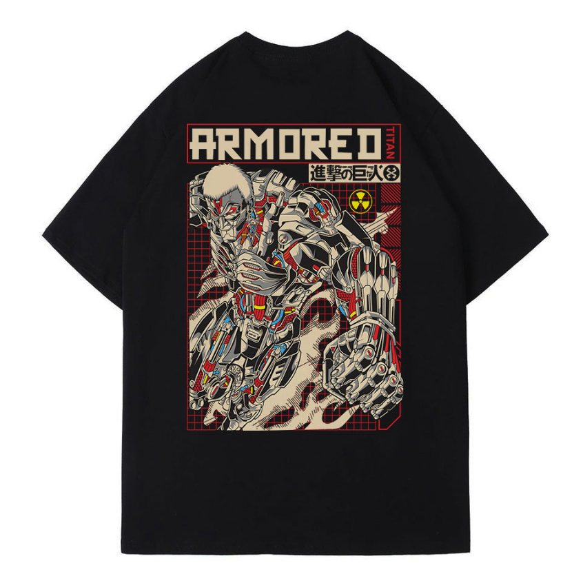 LOKALSACE - เสื้อยืดอนิเมะ Attack On Titan Armored Titan