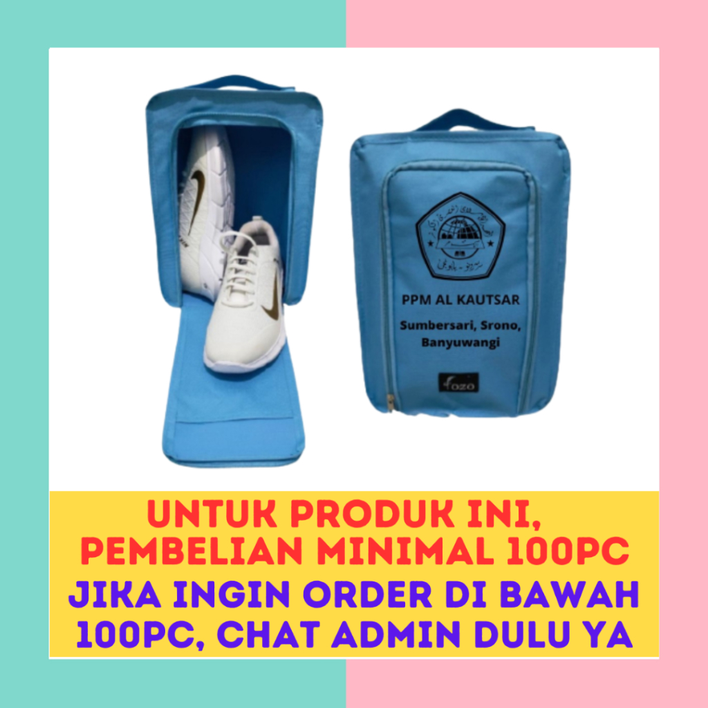 [ CUSTOM ] FOZO TRAVELING SHOE BAG / SHOES BAG SCHOOL SOUVENIR ISAMIC BOARDING SCHOOL