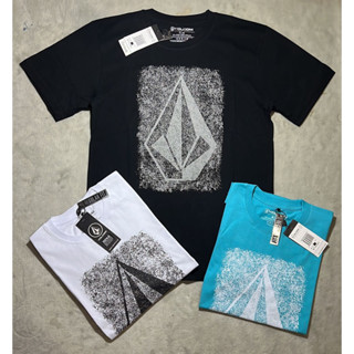 เสื้อยืด ลาย Amd 008 VOLCOM TOSCA POLOS สีดํา สีขาว สําหรับผู้ชาย