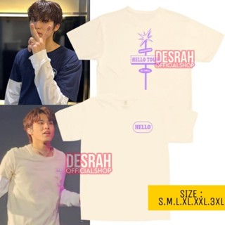 เสื้อยืด ลาย HELLO tour in ASIA สไตล์เกาหลี (เวอร์ชั่นหลังเสาใหญ่)