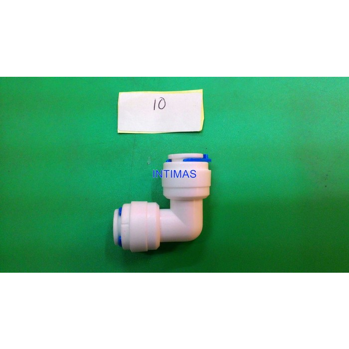 RO Fitting - เบอร์ 10 - ข้องอ 2x - 3/8" ท่อ - Quick Connect
