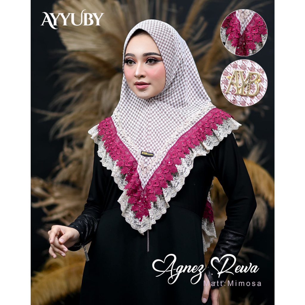 Agnez Rewa Original Ayyuby Instant Bergo Hijab