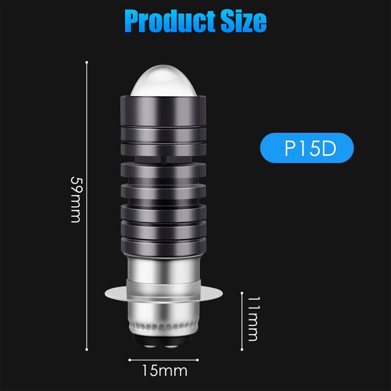LED MOTORCYCLE LASER HEADLIGHT D2 H6 AC DC 9-80V BEBEK MATIC 2 สี