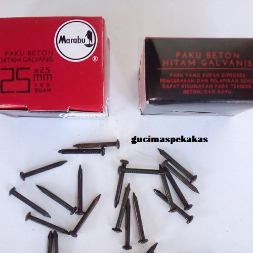 ตะปูคอนกรีตสีดํา 25 มม. - 1" RRT \ ตะปูคอนกรีตสีดํา 1"