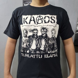 เสื้อยืด พิมพ์ลาย PUNK BAND KAAOS