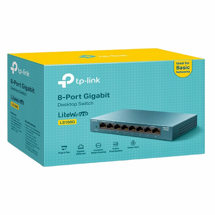 Tp-link 8 พอร์ต LS108G Gigabit Tplink Desktop Switch Hub LS108 G