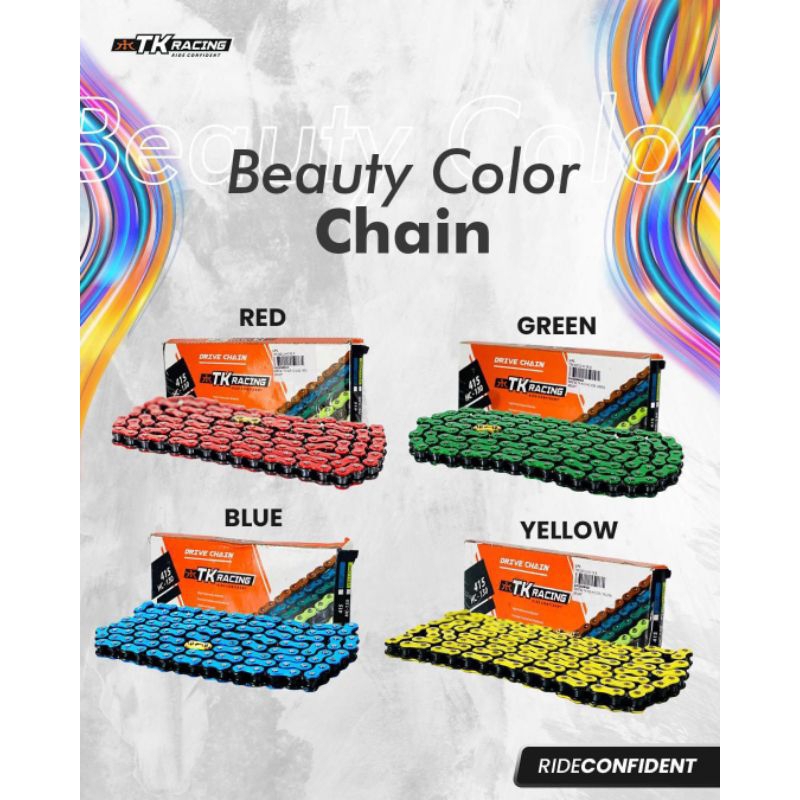 TK RACING CHAIN TRAIL COLOR KLX 150 CRF 150 WR 155 MOTORSPORT 428HC 140L