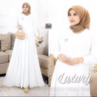 Gamis ใหม่ล่าสุด ชุดเดรส BL SIZE M L XL XXL สีขาว สไตล์เกาหลี สําหรับผู้หญิงมุสลิม