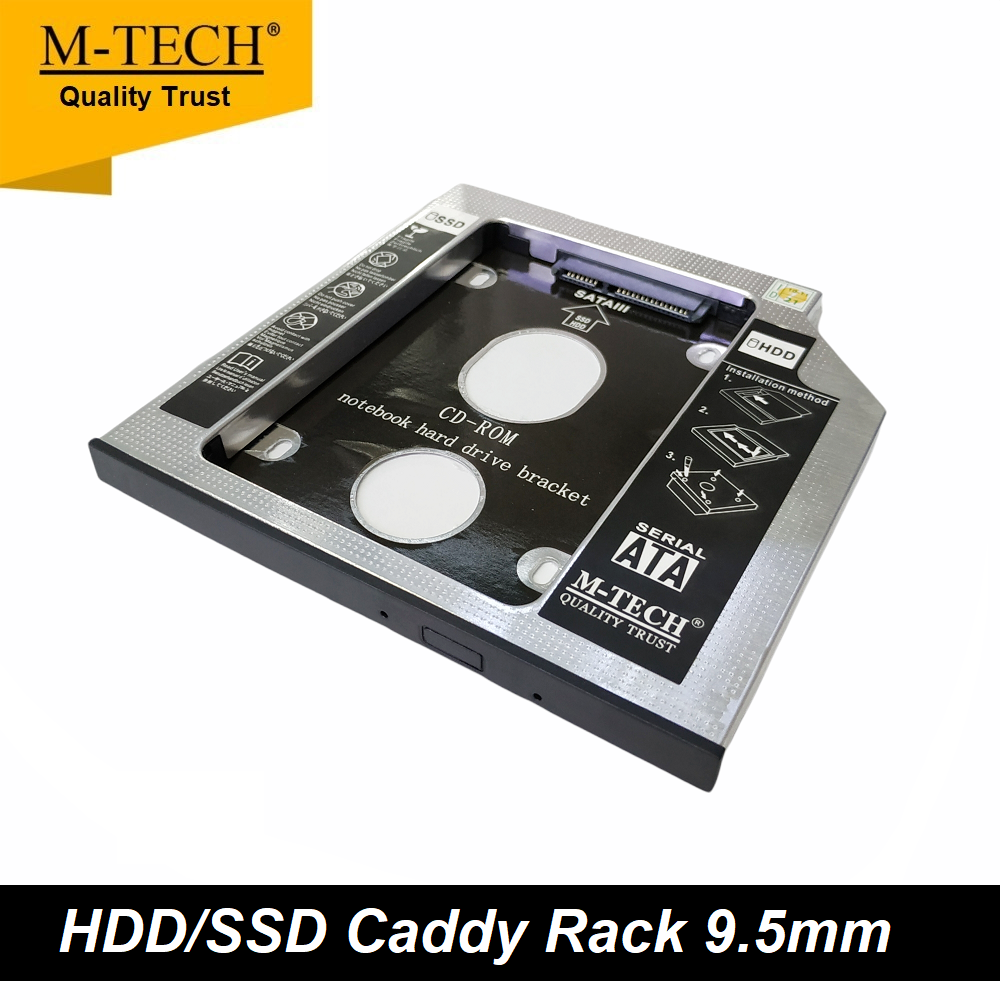 M-Tech HDD Caddy Rack 9.5 มม. SATA Slot DVD Rom Hard Disk Bracket