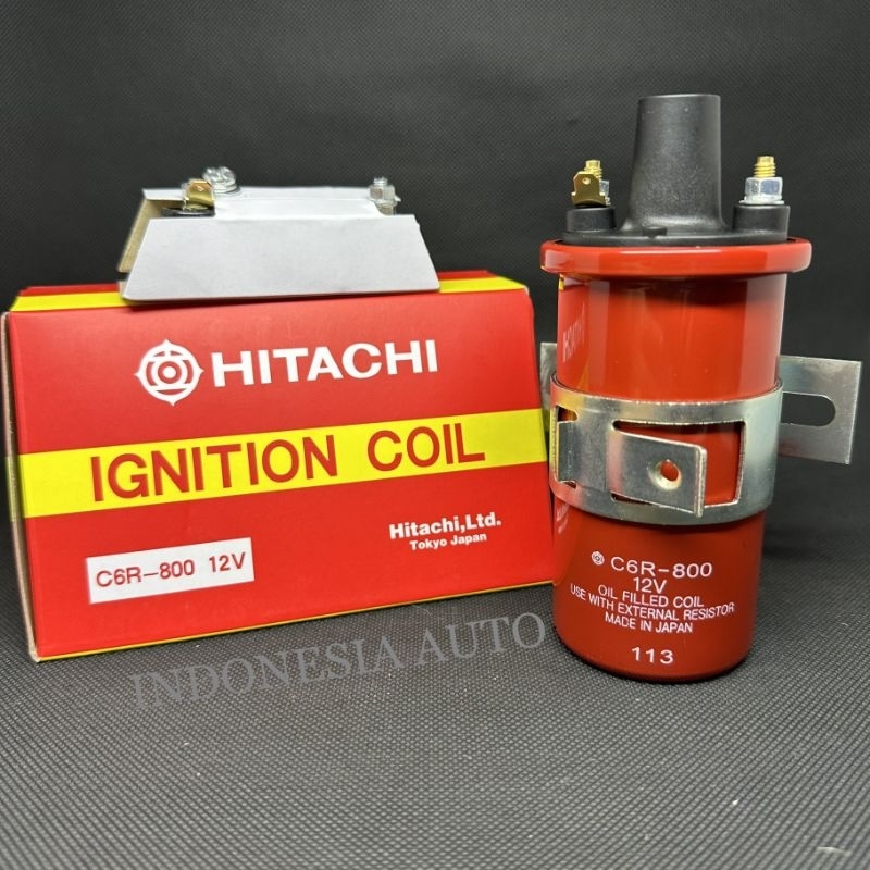 IGNITION COIL HITACHI 12V C6R-800 UNIVERSAL KIJANG 5K 7K CARRY FUTURA