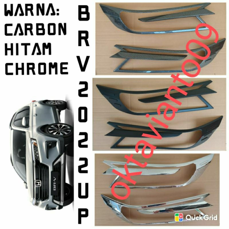 Brv 2022 2023 2024 ไฟหน้า Garnish Black chrome Carbon