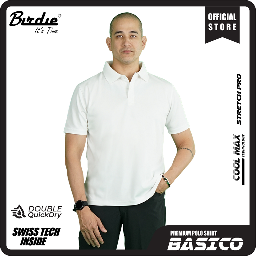 เสื้อโปโล Pique Basico โพลีเอสเตอร์แห้งเร็ว 4 Double