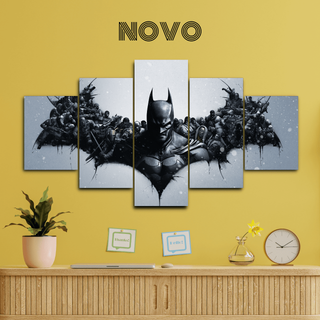 Novo BATMAN โปสเตอร์ไม้ ลายซุปเปอร์ฮีโร่ สําหรับแขวนตกแต่งผนังบ้าน 5 ชิ้น 1 ชุด