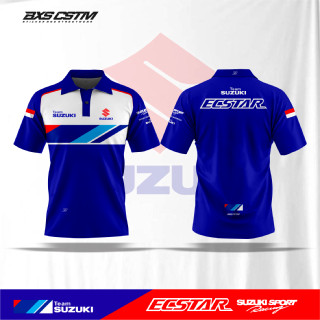 เสื้อโปโล TEAM SUZUKI ECSTAR พิมพ์ลาย SUZUKI พรีเมี่ยม ไซซ์ Xl-Xxl