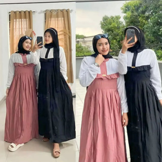 Gamis TERBARU Soganana DRESS NJ SIZE M L XL XXL Tille Material POLO LINEN GAMIS Women Plain Black LAVENDER MOCCA DUSTY Latest JUMBO Get GAMIS Women (No HIJAB) BAJU DRESS DRESS DRESS For MUSLIM Women Korean MUSLIM Clothing For Women