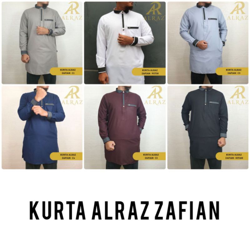 Kurta AL RAZ รุ่นล่าสุด เสื้อแขนยาว กระดุมข้อมือ Kurta ร่วมสมัย Kurta