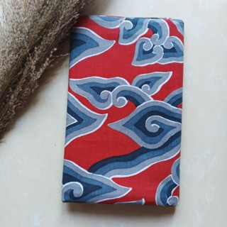 Katun MERAH Batik.cerbon | ผ้าฝ้ายพรีเมี่ยม | สีเทาแดงเงาเมก…