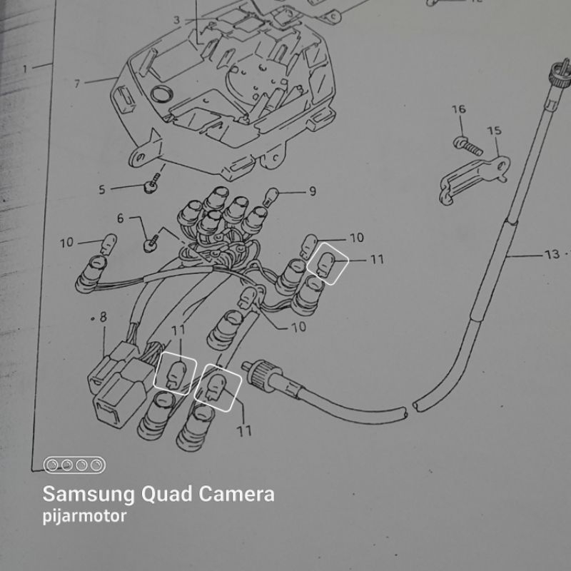 หลอดไฟวัดความเร็ว 12V 3.4W T10 คริสตัล Tornado Shogun Kebo