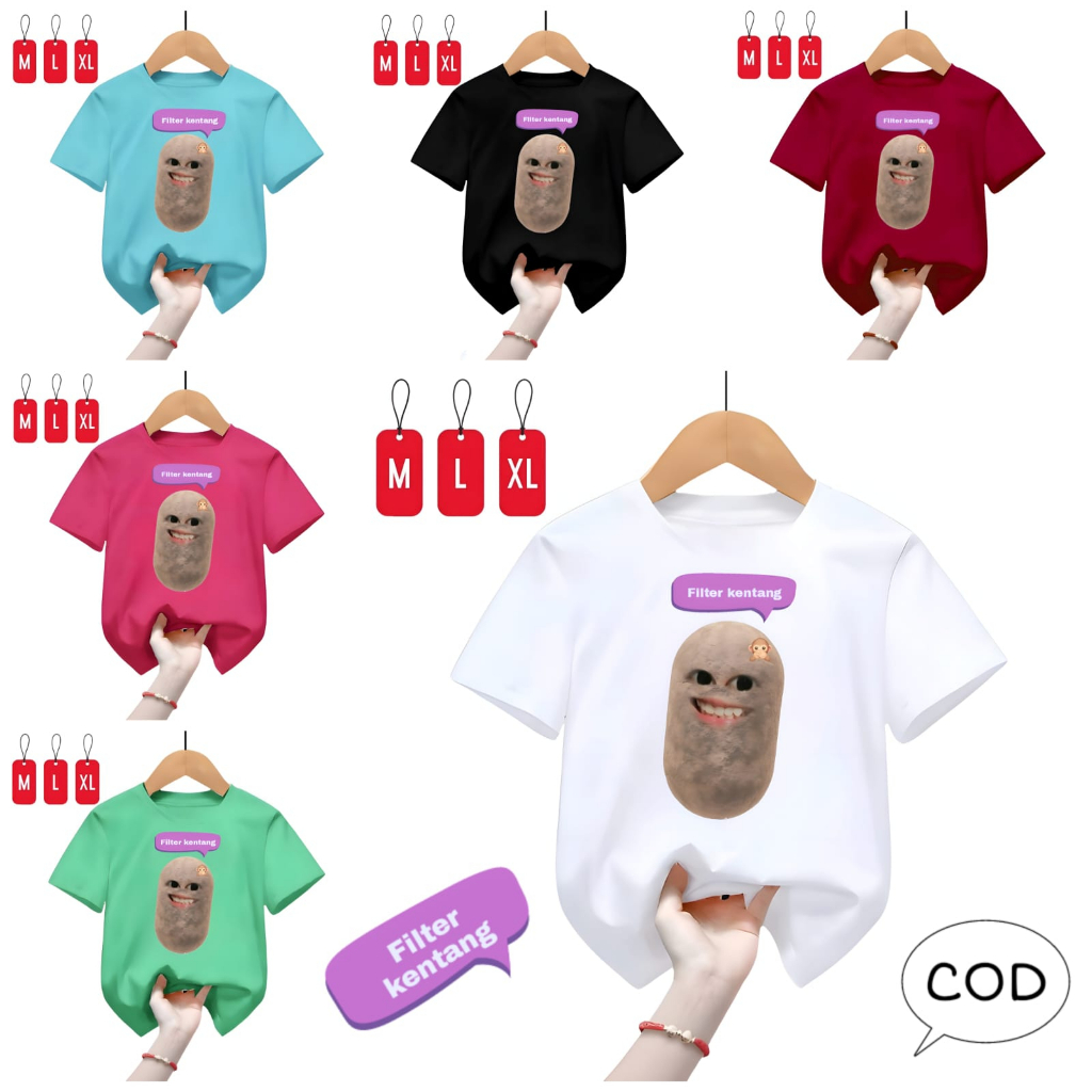 เสื้อยืดเด็ก Hokyfashion Potato Filter Boys & Girls