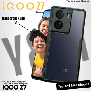 Fuze ACRYLIC IPACKY iQOO Z7 เคสโทรศัพท์มือถือ TPU ใส แบบนิ่ม กันกระแทก สีดํา และสีดํา สําหรับ 4G 5G Z 7 Z 7x IQ OO i Q 00 0 o Iqooz7 Vivo สวยและเท่