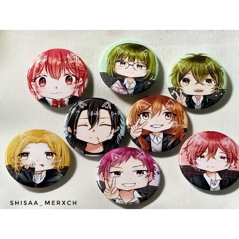 [ HORIMIYA FANMERCH ] เข็มกลัดหมุดตัวละคร Horimiya เข็มกลัดปุ่มอะนิเมะ Chibi (โดย shisaa)[Hori-san t