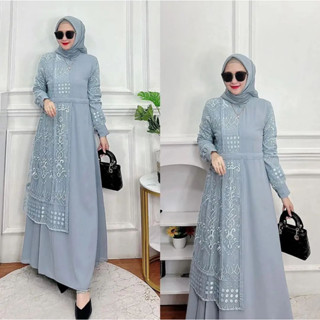 Gamis TERBARU NEW REBECA DRESS BC SIZE M L XL XXL Material Tille BABYDOLL MIX Tille GAMIS Women POLOS Latest Gray PLUM DUSTY JUMBO Get GAMIS Women (No HIJAB) BAJU DRESS DRESS DRESS For MUSLIM Women Korean MUSLIM Clothing Women