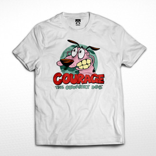 เสื้อยืด พิมพ์ลายการ์ตูน KAOS COURAGE The Cowardly Dog KAOS VINTAGE สําหรับผู้ชาย และผู้หญิง