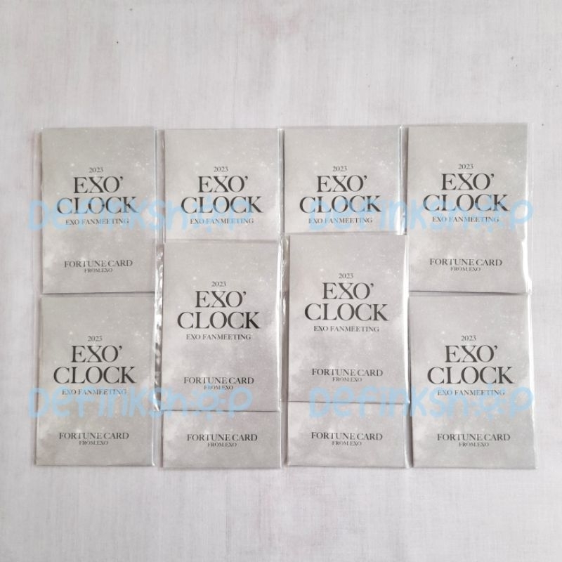 MD EXO CLOCK Fanmoet 11th Anniversary Fortune Scratch Set สุ่มปิดผนึก Fullset | PO Merch Anniv Tradi