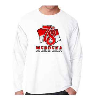 เสื้อยืดแขนยาว พิมพ์ลาย DTF 78 MERDEKA DISTRO 17 สิงหาคม สําหรับผู้ชาย