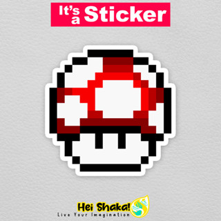 Heishaka สติกเกอร์ไวนิล ลายเห็ด Mario กันน้ํา สําหรับติดตกแต่งเกมเมอร์